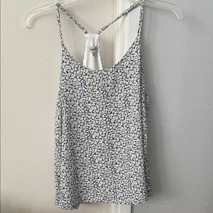 Blue Q Navy and White Floral Camisole